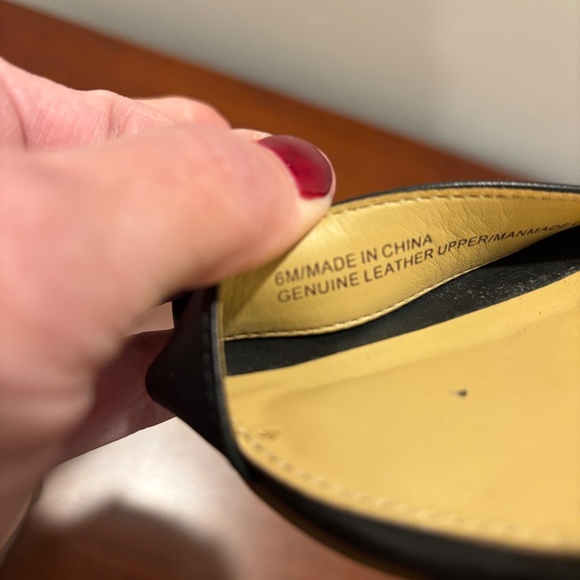 Talbots Royce Braided Leather Striped Cork Wedge Sandals in Black Size 6 - Picture 9 of 10